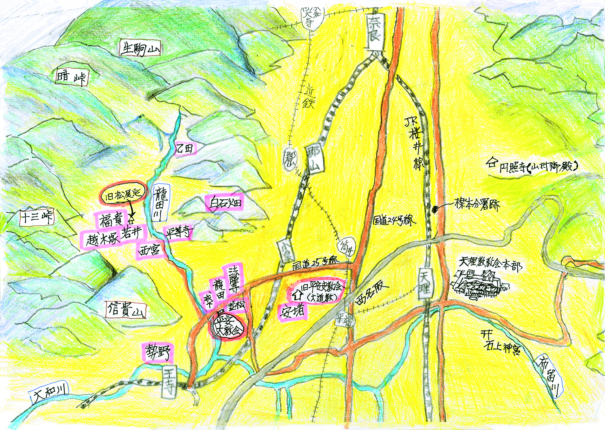 松尾市兵衛旧宅地周辺地図